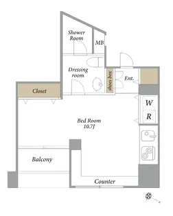 エスティメゾン麻布永坂【5階】の間取り