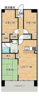 アルファステイツ母衣町II【14階】の間取り
