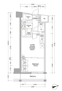 ザ・パークハビオSOHO代々木公園【4階】の間取り