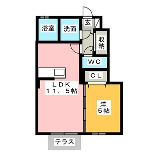 e-room【1階】の間取り