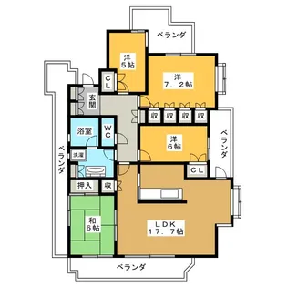 フレックスマンション尼ヶ坂 801号【8階】の間取り