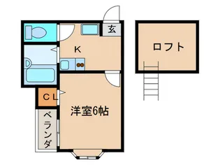 ピュア薬院【2階】の間取り