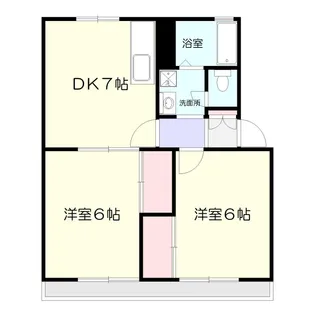 コーポ岩下【1階】の間取り