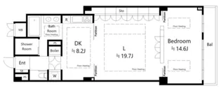 サンビューハイツ元麻布【2階】の間取り