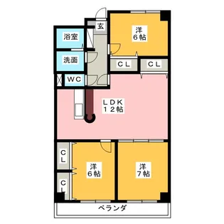 レジデンス御器所スクエア【5階】の間取り