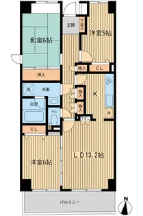 プロスペクト浦和常盤【2階】の間取り