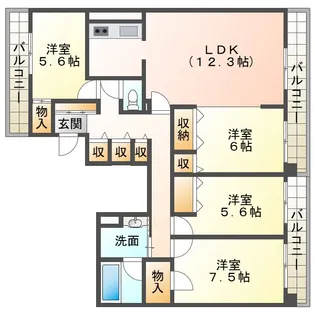 プリンスハイツ木場町弐番館【9階】の間取り