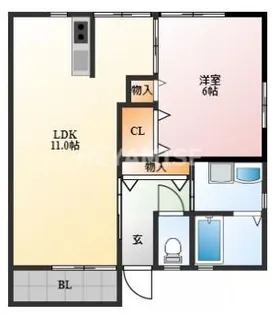 トラヴィスI【1階】の間取り