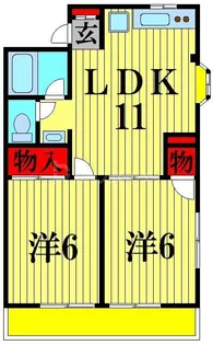マンション相川【1階】の間取り