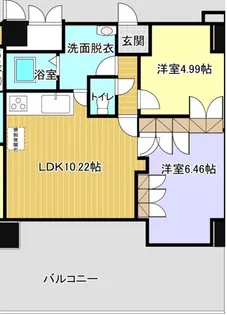 フェルティシャトー大阪【8階】の間取り