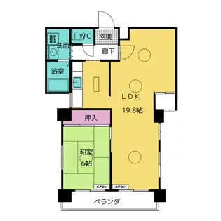 むつみハイツ【3階】の間取り