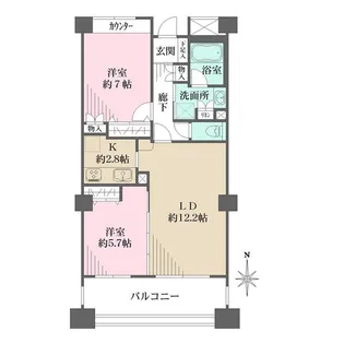 アボリアスコート笹塚ウエスト【4階】の間取り