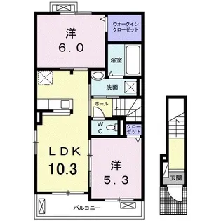 グロース【2階】の間取り