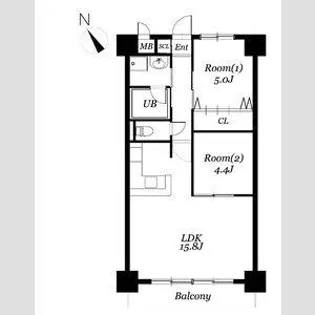 ROSE TOWER元今泉【2階】の間取り