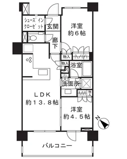 リストレジデンス用賀【2階】の間取り