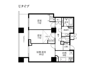 A.CITYタワーズウエスト【1階】の間取り