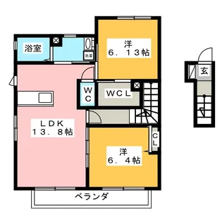 カーサ フェリーチェC【2階】の間取り