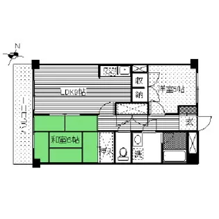天王町ビーンズマンション【5階】の間取り