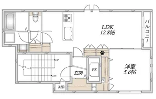 ルシェロ円神【2階】の間取り