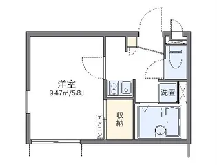 レオパレスカラコレス【1階】の間取り