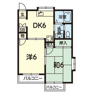 シャーポエムA【1階】の間取り