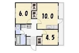 イーストパレス南新屋【3階】の間取り