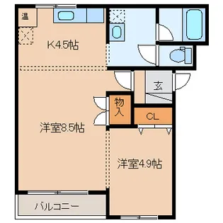 モンテーニュII【4階】の間取り