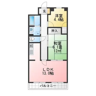 アーバンコア南浜田【2階】の間取り