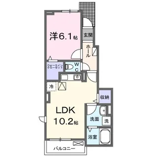 アンジェリーク 華 B【1階】の間取り
