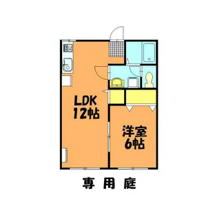 コーポ城山【1階】の間取り