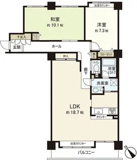福住パーク・ホームズ【6階】の間取り