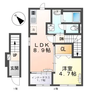 ピーコック【2階】の間取り