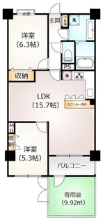 セントエルモ河辺【1階】の間取り