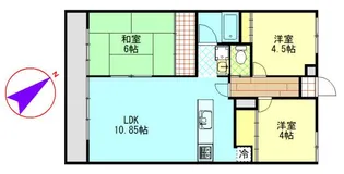 サンユーキャッスル喜多見【1階】の間取り