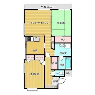 エルカミーノIIB棟【1階】の間取り