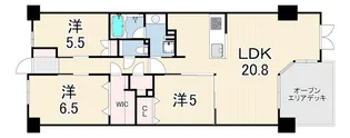 ヴェレーナシティ夙川パークナード1【6階】の間取り