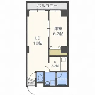 エステラ南3条館A【4階】の間取り