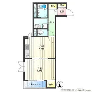 アクシス大山【2階】の間取り