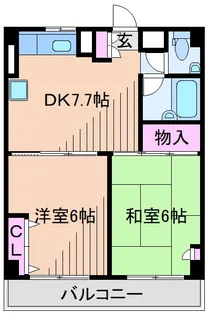 アパルトマントロワバレー サントル【5階】の間取り