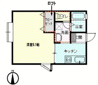 サンヒルズ香久池A棟【2階】の間取り