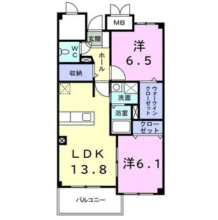 カーサ コレッタ【1階】の間取り