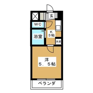 登戸内美コーポ【2階】の間取り