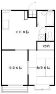けやきハイツB棟【2階】の間取り