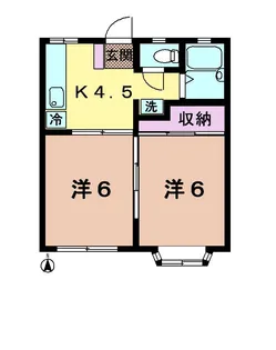 カーザ・ヒル【1階】の間取り