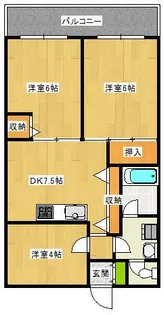 ハイクレスト関【4階】の間取り