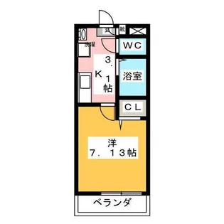 ウェーブレジデンス北長瀬【2階】の間取り