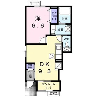 パンジーハイツ【1階】の間取り