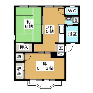 KMハイツ【2階】の間取り
