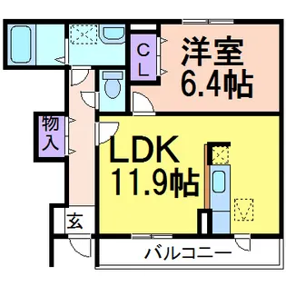 ポニーヒルズB【1階】の間取り