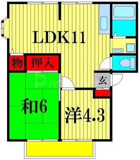 ハイツサンライフ【1階】の間取り